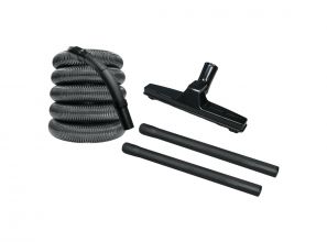 Kitchen hose stretch attachment kit - black -  30' (9.14 m) - with floor brush and 2 wands included