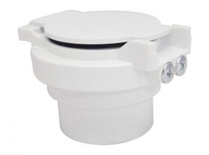 Utility inlet with 24v contact - plastic - white